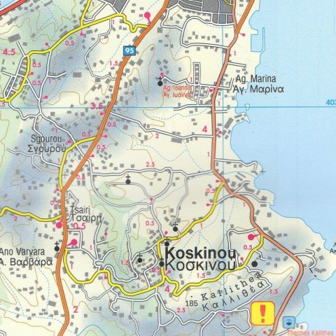 Mapa wyspa grecka Rodos 1:50 000