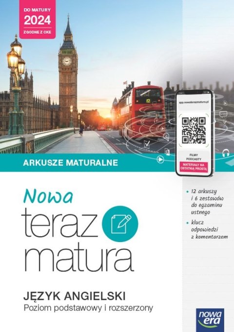 Teraz matura 2023 Język angielski zbiór zadań maturalnych zakres podstawowy i rozszerzony 2023/24