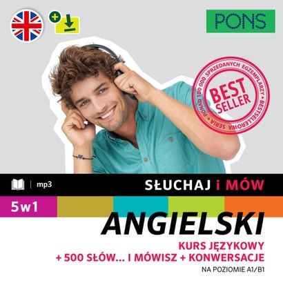 Słuchaj i mów PONS angielski pakiet 5w1 A1/B1 z nagraniami w. 2