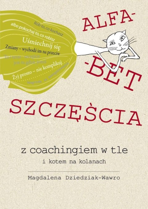 Alfabet szczęścia z coachingiem w tle i kotem na kolanach