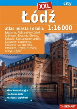Łódź. Atlas miasta i okolic XXL 1:16 000 + 15 miast wyd. 2019