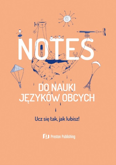 Notes do nauki języków obcych (brzoskwiniowa okładka)