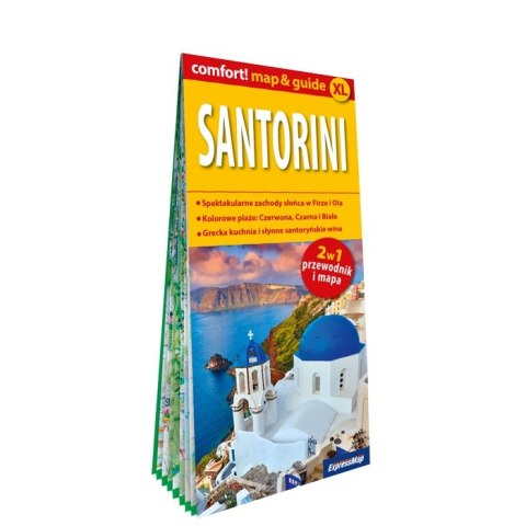 Santorini map&guide XL PL laminat 2024