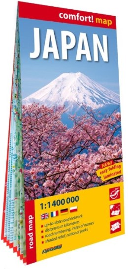 Japan road and tourist map 1:1 400 000 laminat 2025