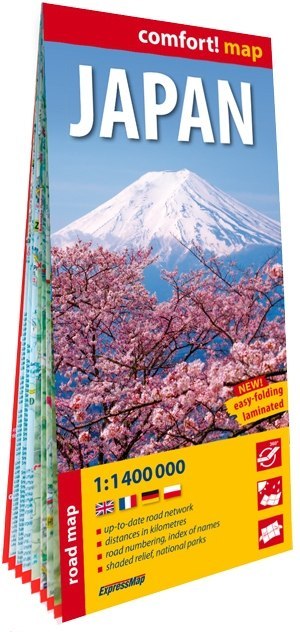 Japan road and tourist map 1:1 400 000 laminat 2025