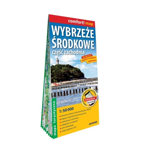 Wybrzeże Środkowe cz. Zachodnia mapa turystyczna 1:50 000 laminat 2024