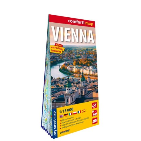 Vienna city street map 1:15 000 laminat 2025