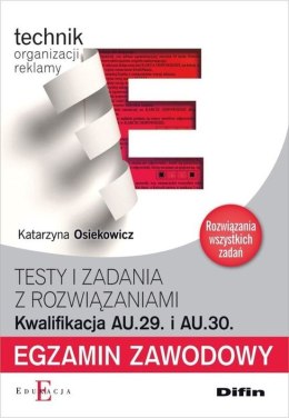Egzamin zawodowy Technik organizacji reklamy AU.29 i AU.30
