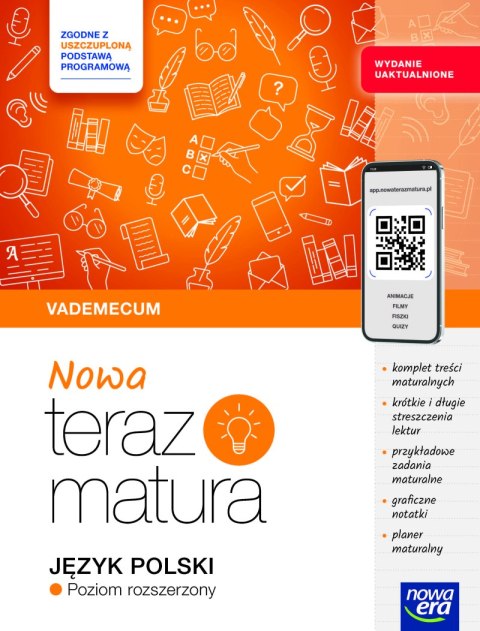 Teraz matura 2025/2026 Język polski Vademecum zakres rozszerzony