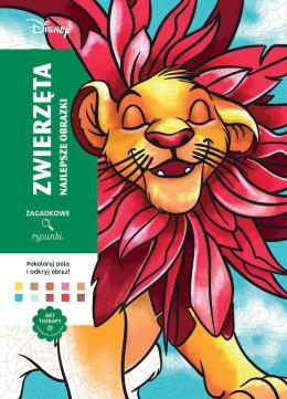 Zwierzęta. Najlepsze obrazki. Zagadkowe rysunki. Kolorowanka antystresowa. Art therapy