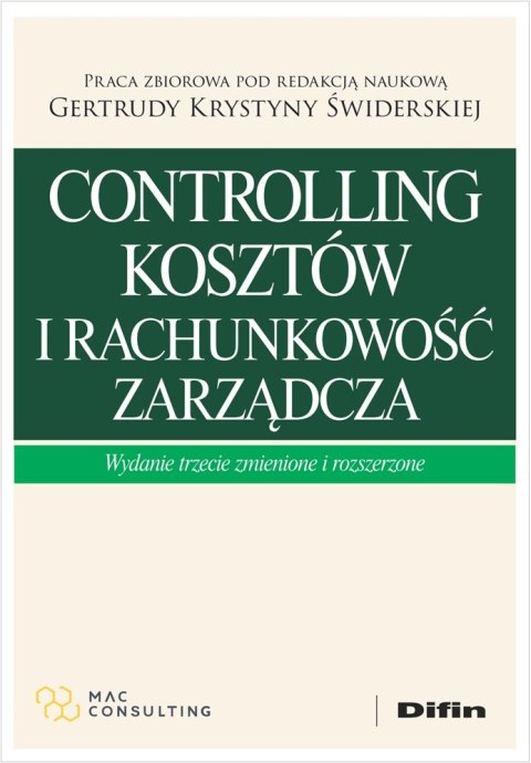 Controlling kosztów i rachunkowość zarządcza wyd. 3