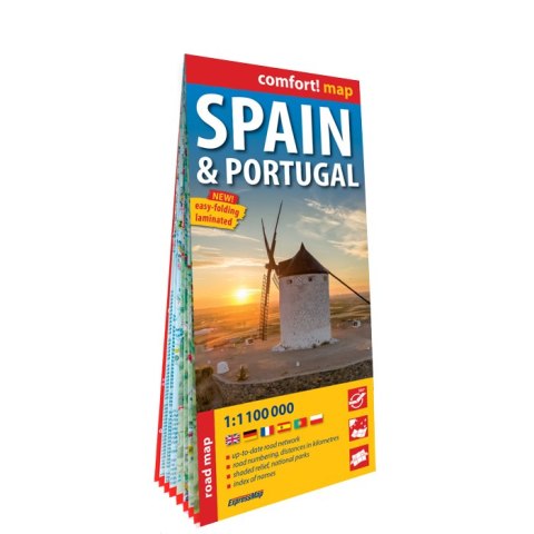 Hiszpania i Portugalia laminowana mapa samochodowa 1:1 100 000