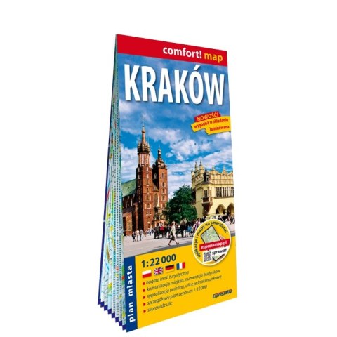 Kraków plan miasta 1:22 000 laminat 2026