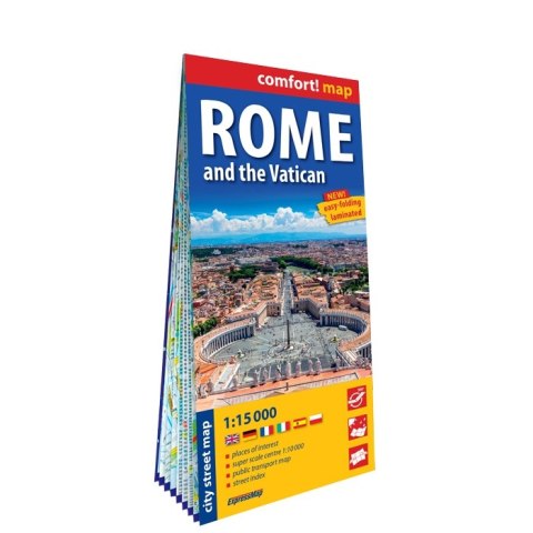 Rzym i Watykan laminowany plan miasta 1:15 000