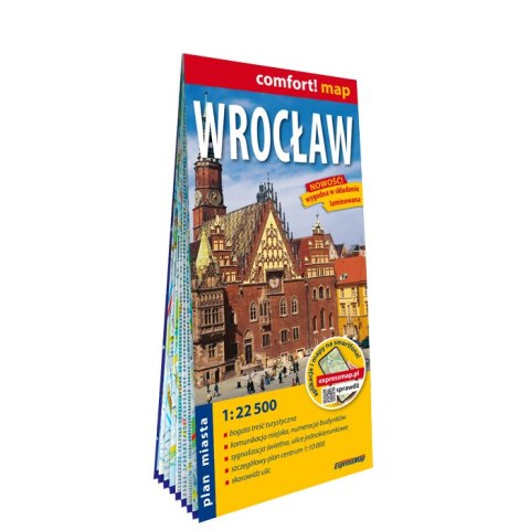 Wrocław plan miasta 1:22 500 laminat 2026