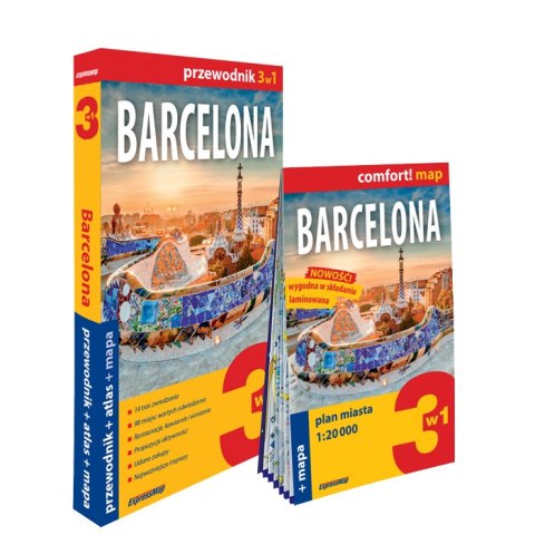 Barcelona 3w1 przewodnik + atlas + mapa