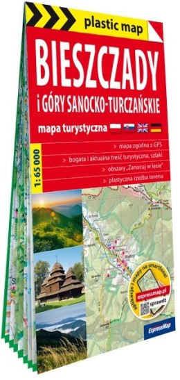 Bieszczady i Góry Sanocko-Turczańskie mapa turystyczna 1: 65 000 foliowana 2026