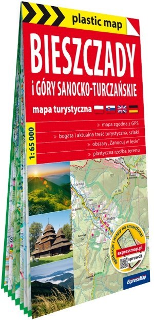 Bieszczady i Góry Sanocko-Turczańskie mapa turystyczna 1: 65 000 foliowana 2026