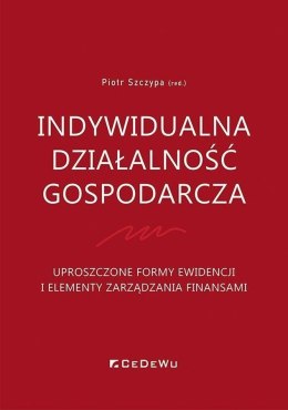 Indywidualna działalność gospodarcza. Uproszczone formy ewidencji i elementy zarządzania finansami