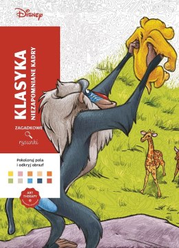 Niezapomniane kadry. Disney. Klasyka. Zagadkowe rysunki. Kolorowanka antystresowa. Art therapy