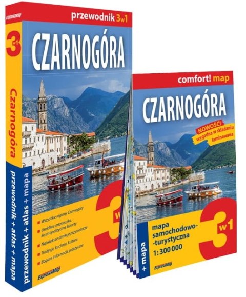 Czarnogóra 3w1 przewodnik + atlas + mapa