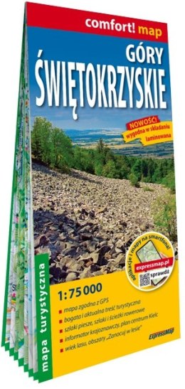 Góry Świętokrzyskie mapa turystyczna 1:75 000 laminat 2025