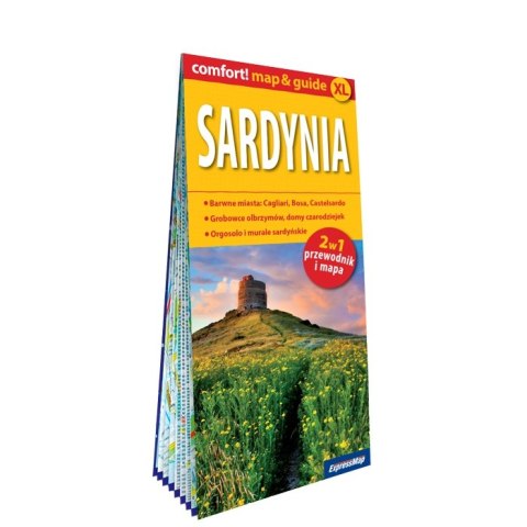 Sardynia laminowany map&guide XL 2w1 przewodnik i mapa