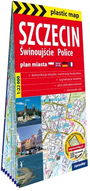 Szczecin Świnoujście Police foliowany plan miasta 1:22 000