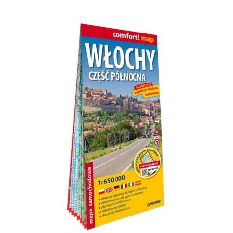 Włochy część północna mapa samochodowa 1:650 000 laminat 2026