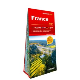Francja laminowana mapa samochodowa 1:1 100 000