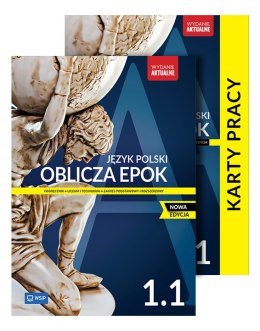 PAKIET Oblicza epok. Język polski. Podręcznik. Karty pracy i zadania maturalne. Liceum i technikum. Klasa 1. Część 1. Zakres pod