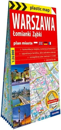 Warszawa Łomianki Ząbki foliowany plan miasta 1:26 000